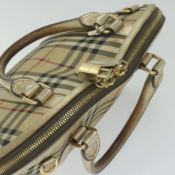 Burberry Nova Check Hand Bag Nylon Canvas Beige - Picture 6 of 16